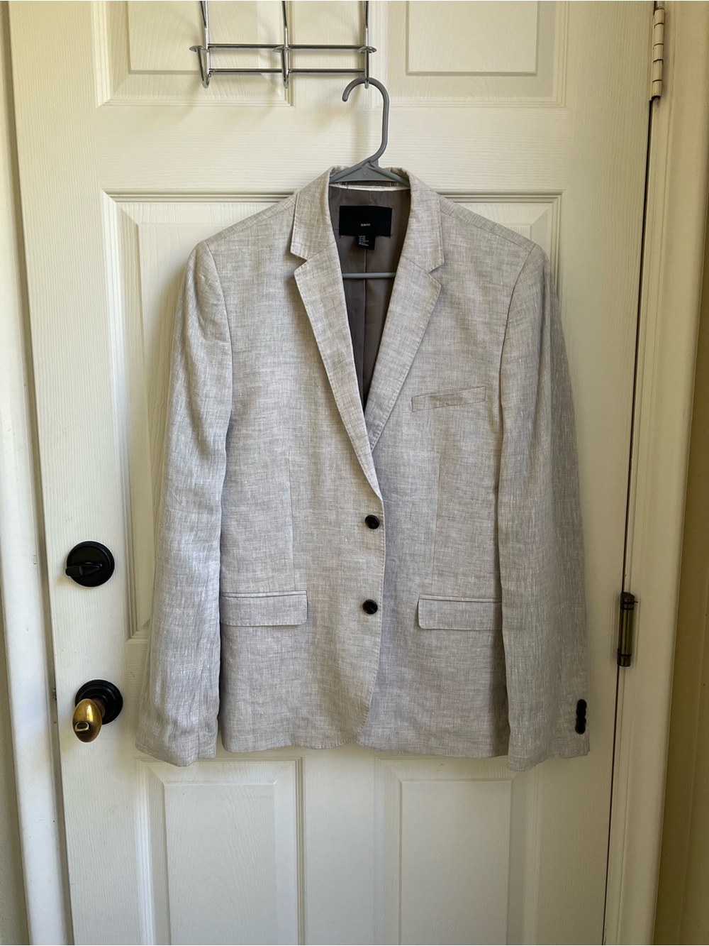 H&M Light Gray Linen-Blend Men's Blazer